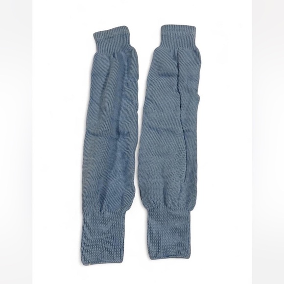 Blue Knitted Leg Warmers - Picture 3 of 6
